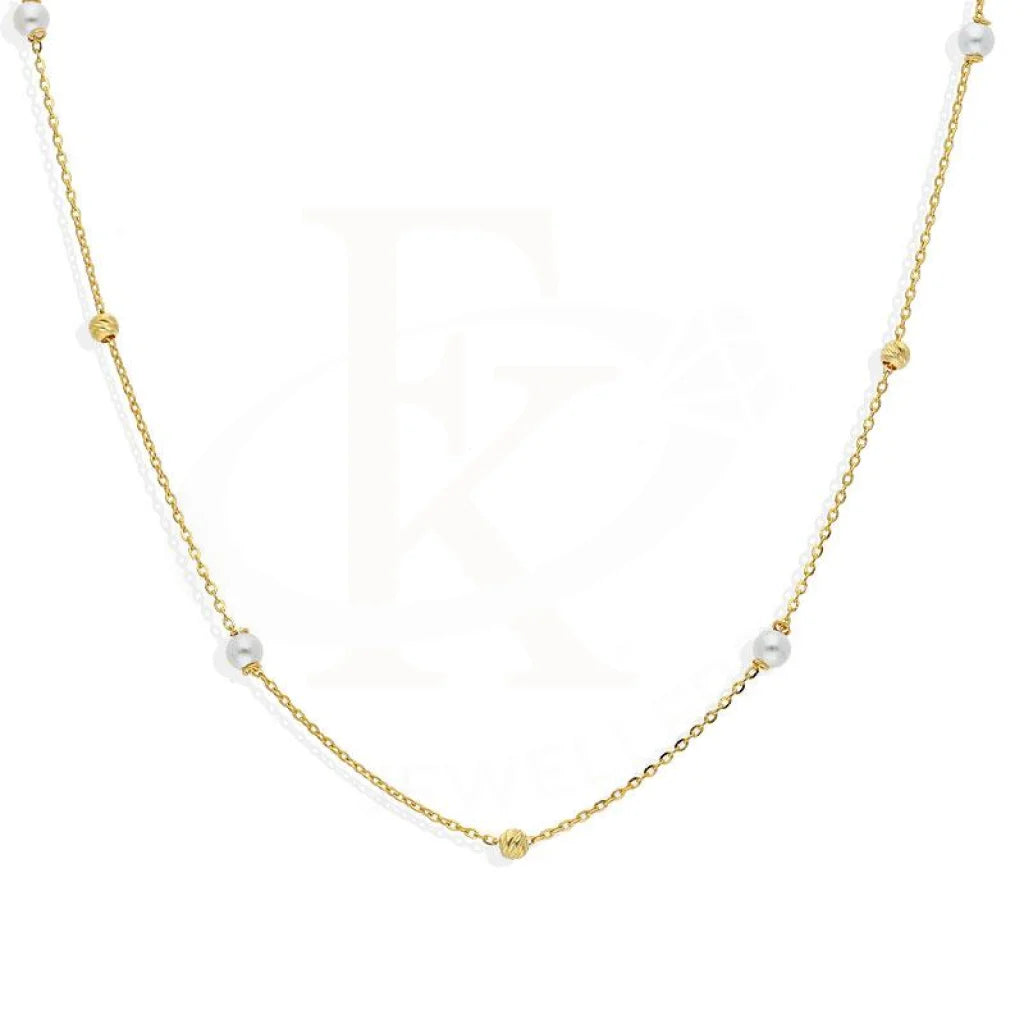 Sapphire Necklaces -Gold Balls Necklace 21KT - FKJNKL21K2144