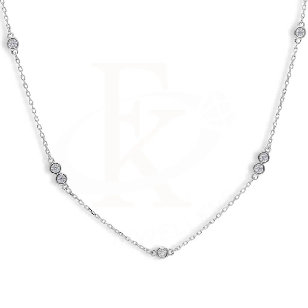 Quiet Necklaces -Sterling Silver 925 Solitaires Necklace - FKJNKLSL2922