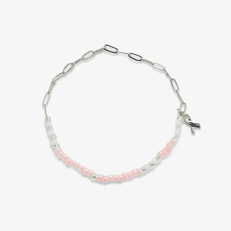 Edgy Bracelets -Boarding 4 Breast Cancer Half N Half Bracelet